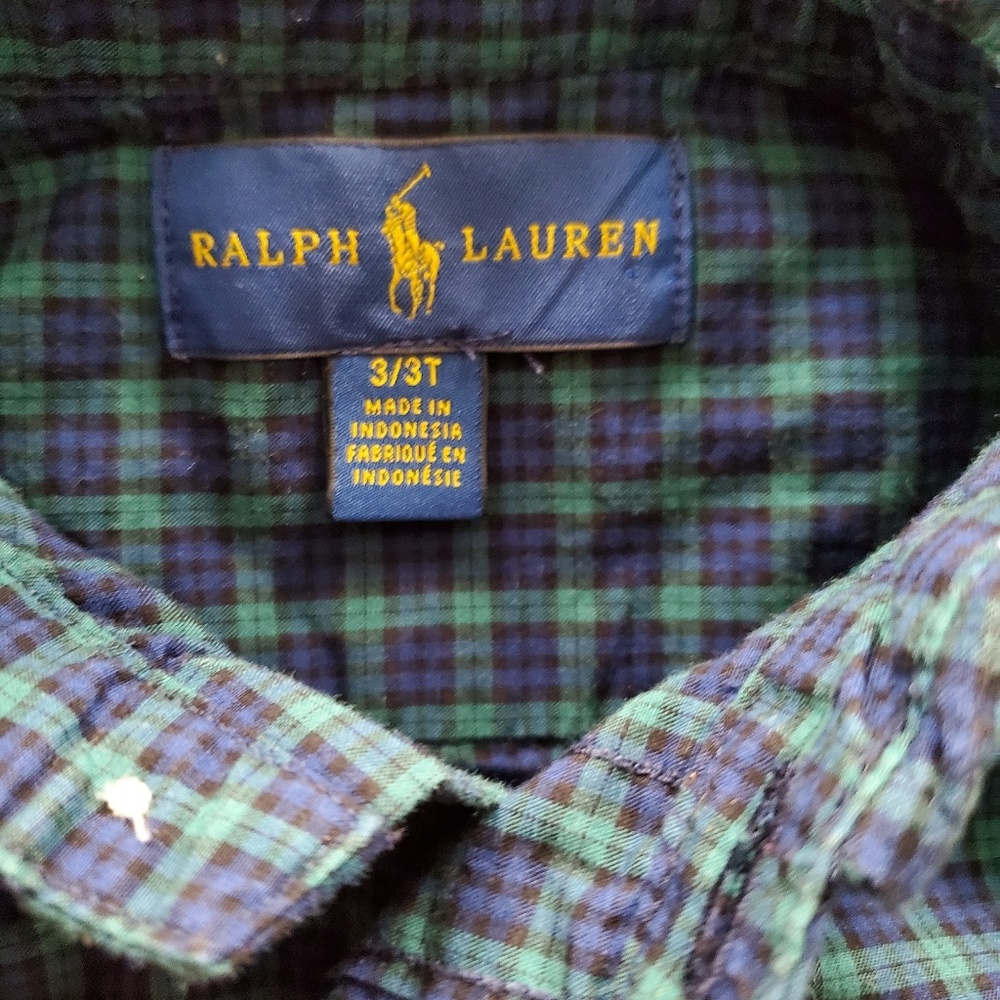 ✨ Ralph Lauren Boy's Plaid Button Down - Picture 2 of 2